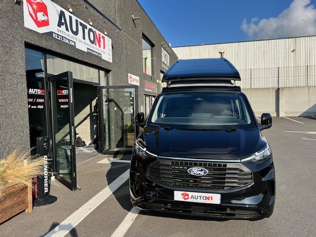 Ford Transit Custom noir toit relevable ouvert