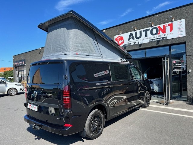 Ford Transit Custom noir toit relevable, vue de profil